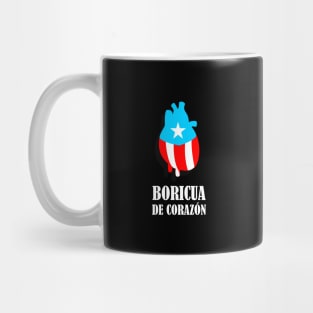 Boricua Flag Heart Text Mug